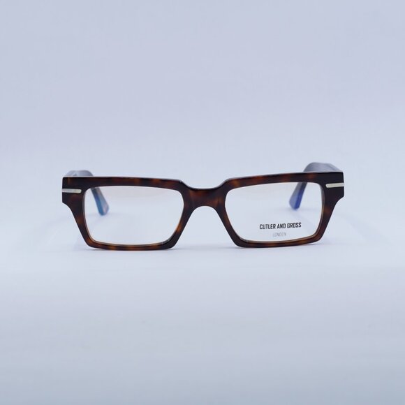 Cutler and Gross CGOP1363 002 Eyeglasses Dark Havana 54mm Rectangle Frame - Picture 3 of 10